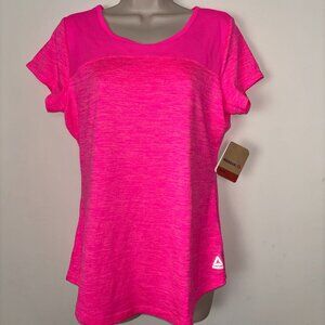 NWT Reebok Hot Pink Training Hollow Back Shirt Size Medium M Excellent